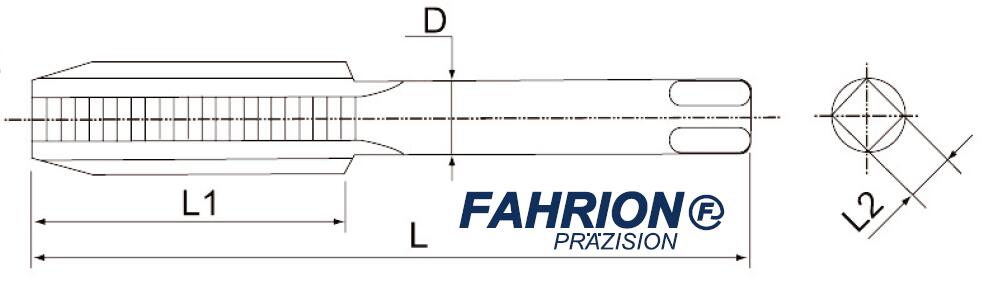 FAHRION/飞日诺 细柄细牙机用丝锥/细柄粗牙机用丝锥 M8 80mm 19mm 金属 高速钢 4.9mm 6mm 76 6165236 1个